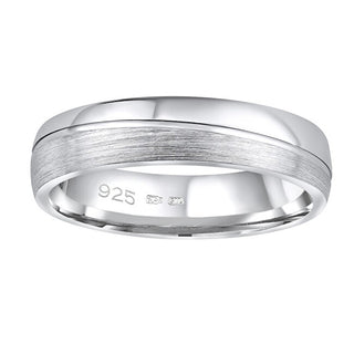 Silvego Fede Nuziale In Argento Glamis Per Uomo E Donna Qrd8453M - Circuito: 52 Mm
