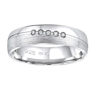 Silvego Fede Nuziale In Argento Presley Da Donna Qrzlp012W - Circuito: 58 Mm