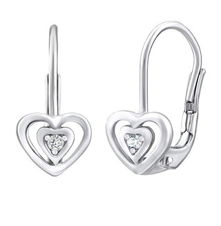 Silvego Orecchini In Argento A Forma Di Cuore Con Zirconi Swarovski Silvego70536Z