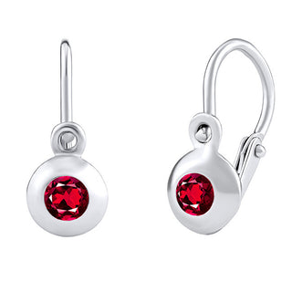 Silvego Orecchini Per Bambini In Argento Con Zircone Rosso In Rubino Silvegob31442R