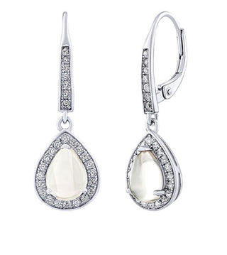 Silvego Orecchini Brisa In Argento Con Pietra Di Luna E Zirconi Brillanti Jjj1141Ems