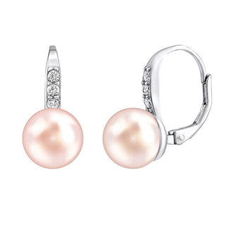 Silvego Boucles d'oreilles Cassidy en argent avec perle naturelle rose Lpsp0639P 