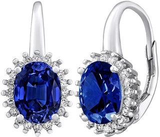 Silvego Orecchini Dharma In Argento Con Zaffiro Blu Lps0588Db