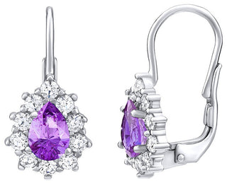 Silvego Orecchini Viola Argento Con Swarovski Zirconia Silvego31866F
