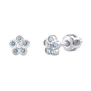 Silver Orecchini forget-me-not seeds light blue con Brilliance Zirconia da donna e children SILVEGOB70549SBDLB
