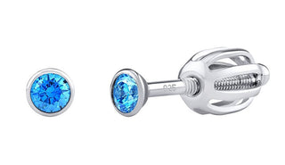 Silvego Silver Stud Earrings with Swarovski Zirconia 2.5 Mm Silvegob706025Lb 