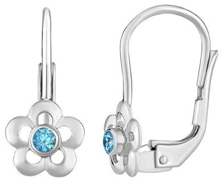 Silvego Orecchini In Argento "Non Ti Scordar Di Me" Con Topazio Blu Swarovski® Naturale, Pietre Preziose Silvegob70164B