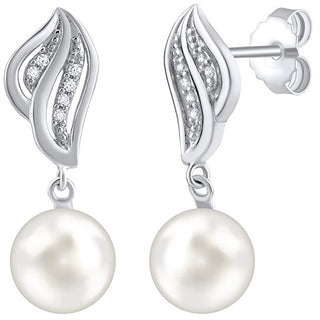 Silvego Silver Orecchini con white natural pearl FW12574W