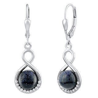 Silvego Orecchini In Argento Con Pietra Del Sole Blu Jst14710Ebg