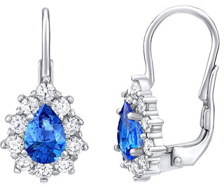 Silvego Orecchini In Argento Con Zirconi Swarovski® Blu Silvego31866M