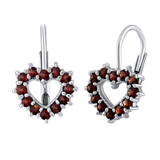 Silvego Orecchini In Argento Con Veri Granati Silvegob380095