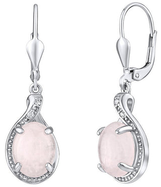 Silvego Silver Earrings With Natural Rose Jst14811Pru 