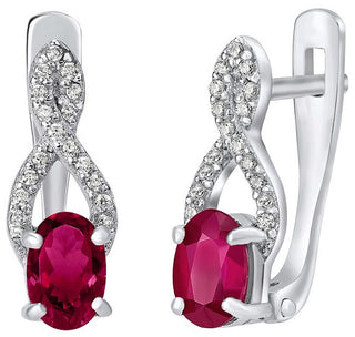 Silvego Orecchini In Argento Con Rubino Sintetico Grace Qre03R