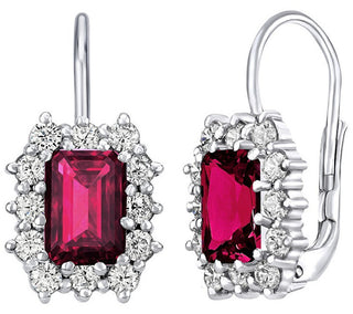 Silvego Orecchini In Argento Con Rubino Sintetico Silvegob31757Ru