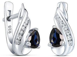Silvego Orecchini In Argento Con Zaffiro Sintetico Valeria Qre04S