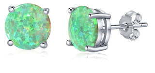 Silvego Orecchini In Argento Con Opale Sintetico Verde Jjjebg302004