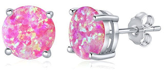 Silvego Orecchini In Argento Con Opale Sintetico Rosa Jjjebp302004