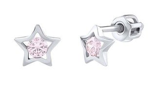 Silvego Orecchini A Bottone In Argento Con Zirconi Rosa Adina Silvegob70493Bdsp