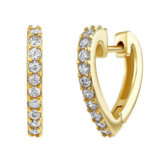 Silvego Orecchini A Cuore Evelina Con Zirconi Cubici Trasparenti Dcc1581Ewgp In Argento/Placcato Oro