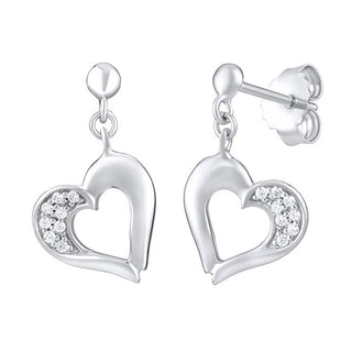 Silvego Silver heart Orecchini con zircons FW8680