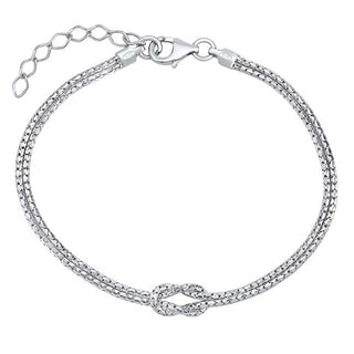 Silvego Bracciale Doppio In Argento Con Nodo Tttb66L4