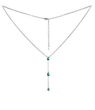 Silvego Collana In Argento Gryn Con Zirconi Verdi Brillanti Mss1023Ng