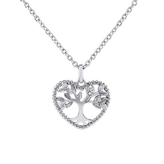 Silvego Collana In Argento Con Albero Della Vita Nel Cuore, Ciondolo Zethar Jjj0971N