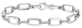 Silvego Silver Bracciale con zircons QRB270 - Lunghezza: 19 cm