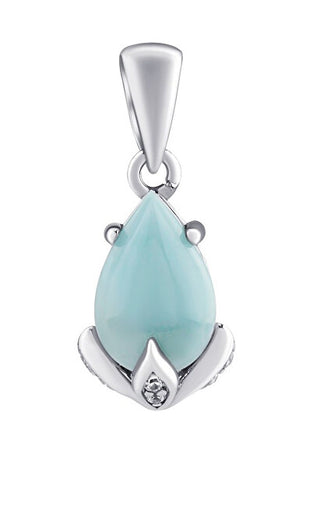 Silvego Ciondolo Clarissa In Argento Con Larimar Autentico E Zirconi Brillanti Jjj1267Plr
