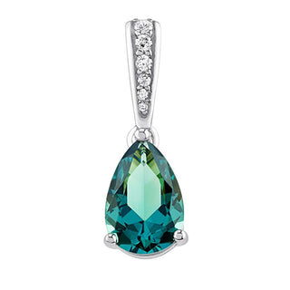 Silvego Ciondolo Ella In Argento Con Tormalina Paraiba Sintetica E Zirconia Brillante Mss195Ppar