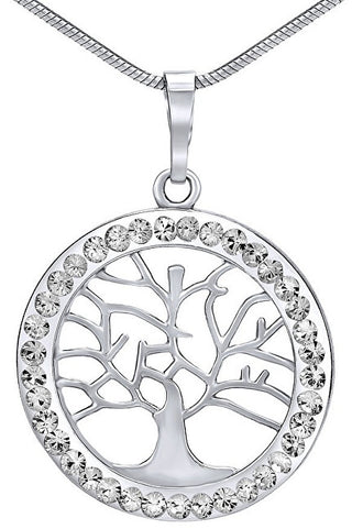 Silvego Ciondolo In Argento Albero Della Vita Con Cristalli Swarovski® Silvegob16088