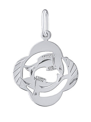 Silvego Sternzeichen-Anhänger aus Silber Fische - Quadrifoglio Silvegob10281S03 