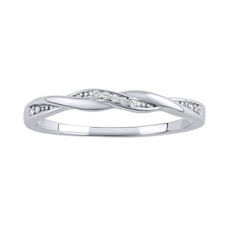 Silvego Silver Anello Asumi Braided con Brilliance Zirconia JJJ1295RW - Circonferenza: 60 mm