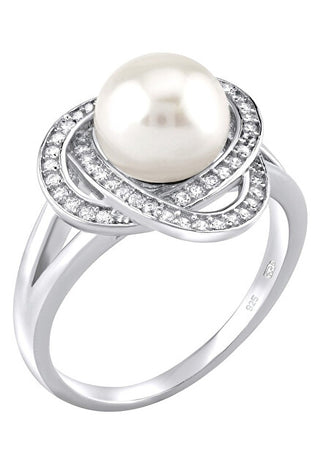 Silvego Laguna silver Anello con real natural white pearl LPS0044W - Circonferenza: 56 mm