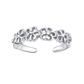 Silvego Anello In Argento Sulla Gamba Con Fiori Prmr11673