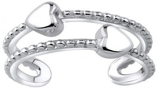 Silvego Anello Per Piede In Argento Con Cuori Jjjtr0009