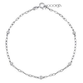 Silvego Catena Per Gamba In Argento Mary Con Brilliance Zirconia Zt196751A