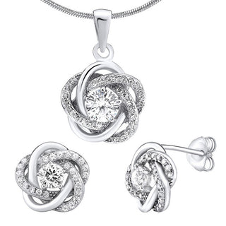 Silvego Parure Di Gioielli In Argento Con Zirconi Rosalyn Jjjs0088 (Orecchini, Pendente)
