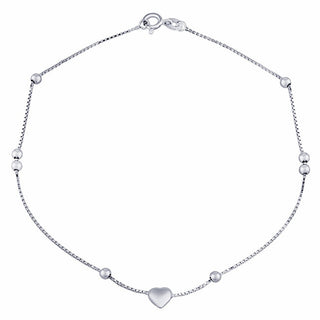 Silvego Catena Per Gamba Bethany Decorata In Argento Con Cuore E Palline Zt26502A