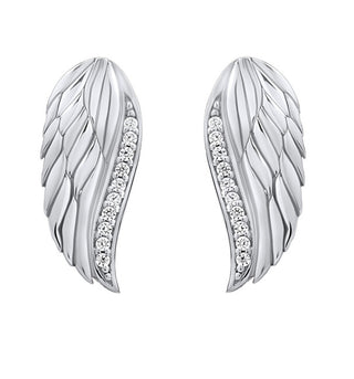 Silvego Orecchini In Argento Scintillanti Ali D'Angelo Con Zirconi Lasha Fw10187E