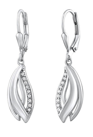 Silvego Sparkling Silver Earrings with Zirconia Nioba Qree513 
