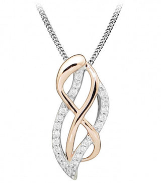 Silver Cat Elegante Collar bicolor con circonitas Sc433 