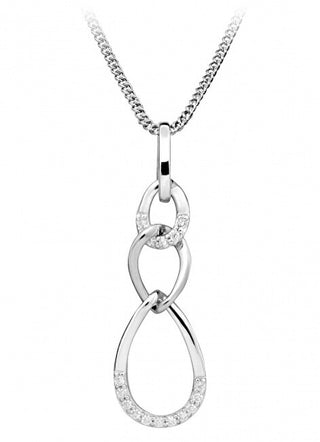 Silver Cat Elegante Collana Con Zirconi Sc437
