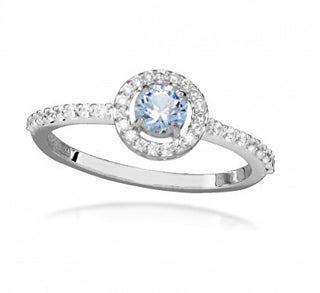 Silver Cat Elegante Anello In Argento Con Zirconi Cubici Sc491 - Circuito: 54 Mm