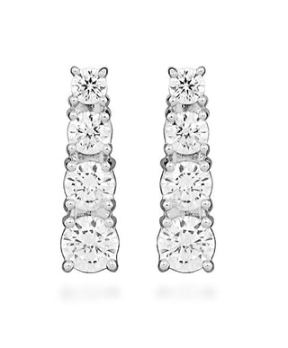 Silver Cat Eleganti Orecchini Pendenti Con Zirconi Cubici Sc577