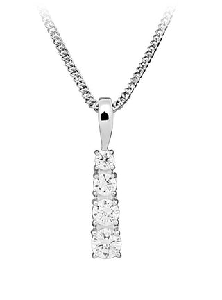 Silver Cat Bellissima Collana In Argento Con Zirconi Sc576 (Catena, Pendente)