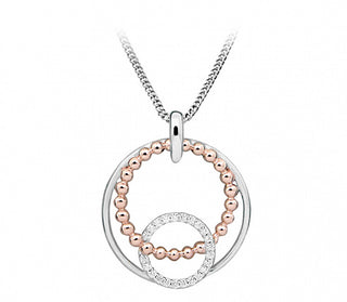 Silver Cat Collana Bicolore Moderna Con Zirconi Cubici Sc446