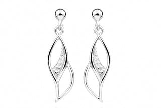 Silver Cat Orecchini Moda Con Zirconi Sc400