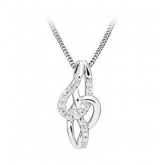 Silver Cat Bellissima Collana In Argento Con Zirconi Cubici Sc449