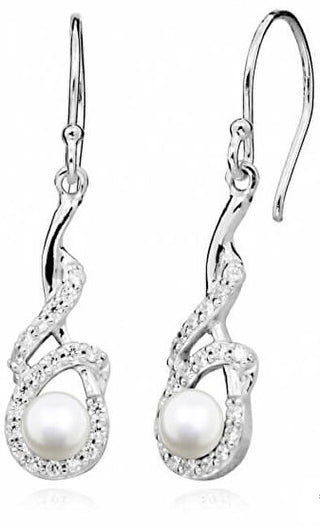 Silver Cat Delicati Orecchini Con Perla E Zirconi Sc414